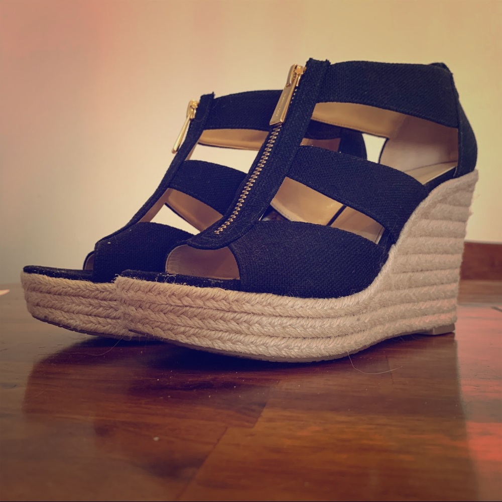 Michael Kors Black Wedges